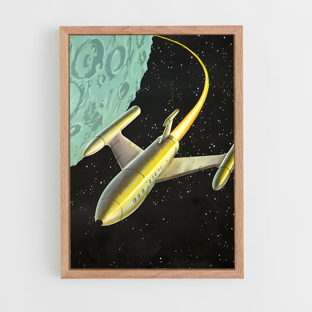 Poster L'Odyssée Lunaire – affiche Espace rétro (vue 4)